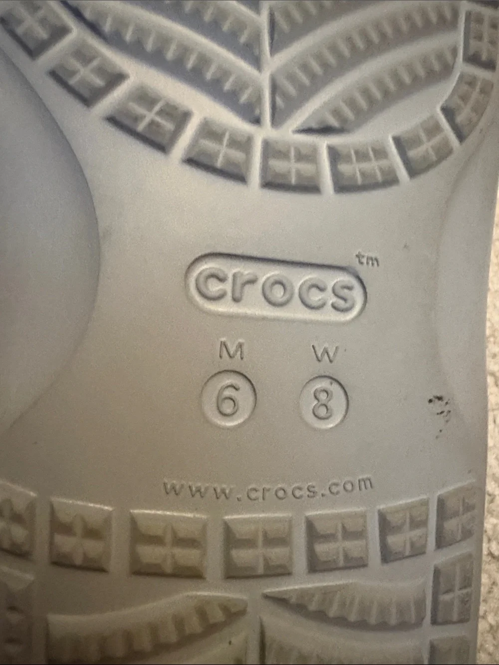 CROCS Classic Women's Size 8 Shoes Gray Iconic Comfort 2 Strap Slide Sandals